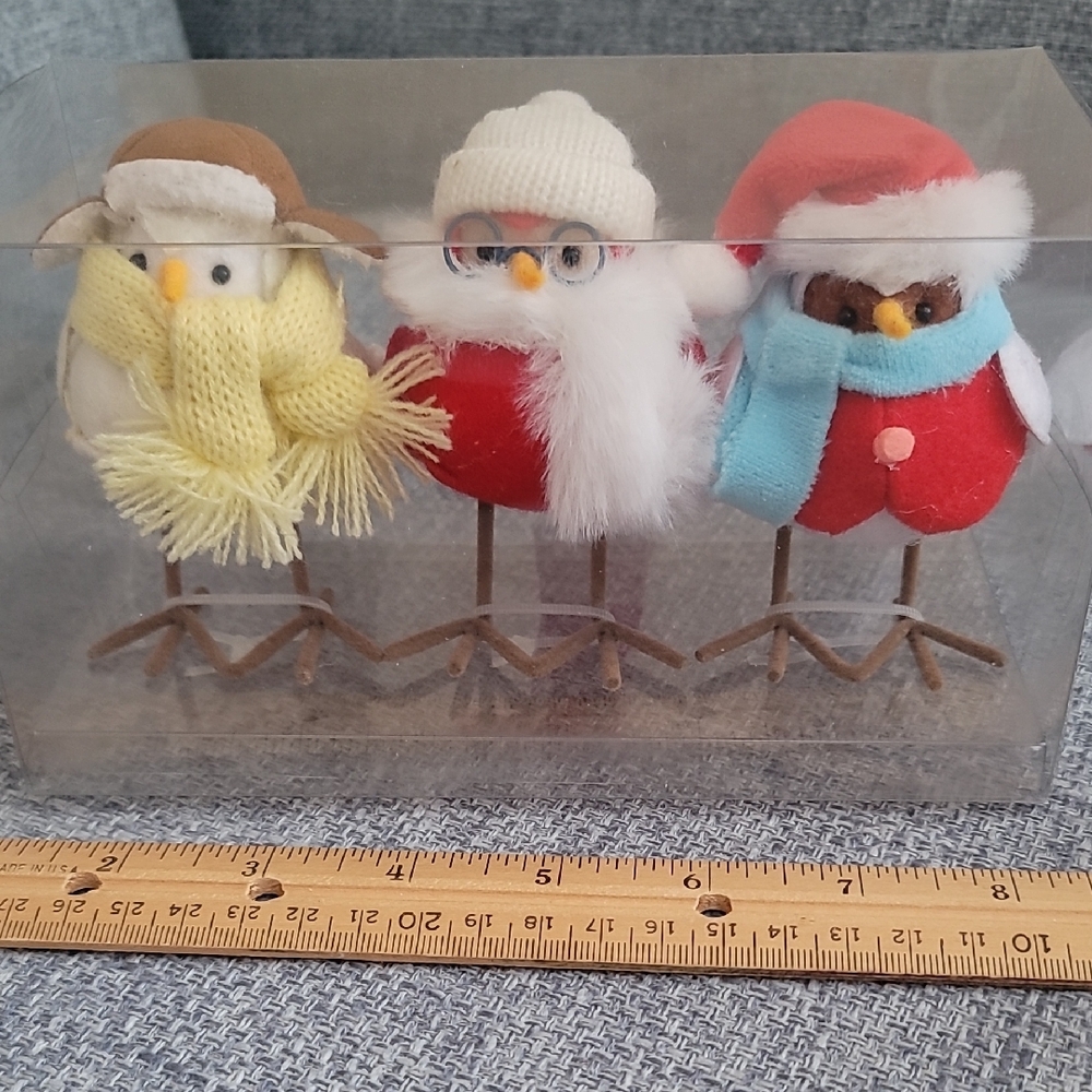 Target Wondershop Featherly Friends 3-Pack Mini Christmas Fabric Birds Set2023